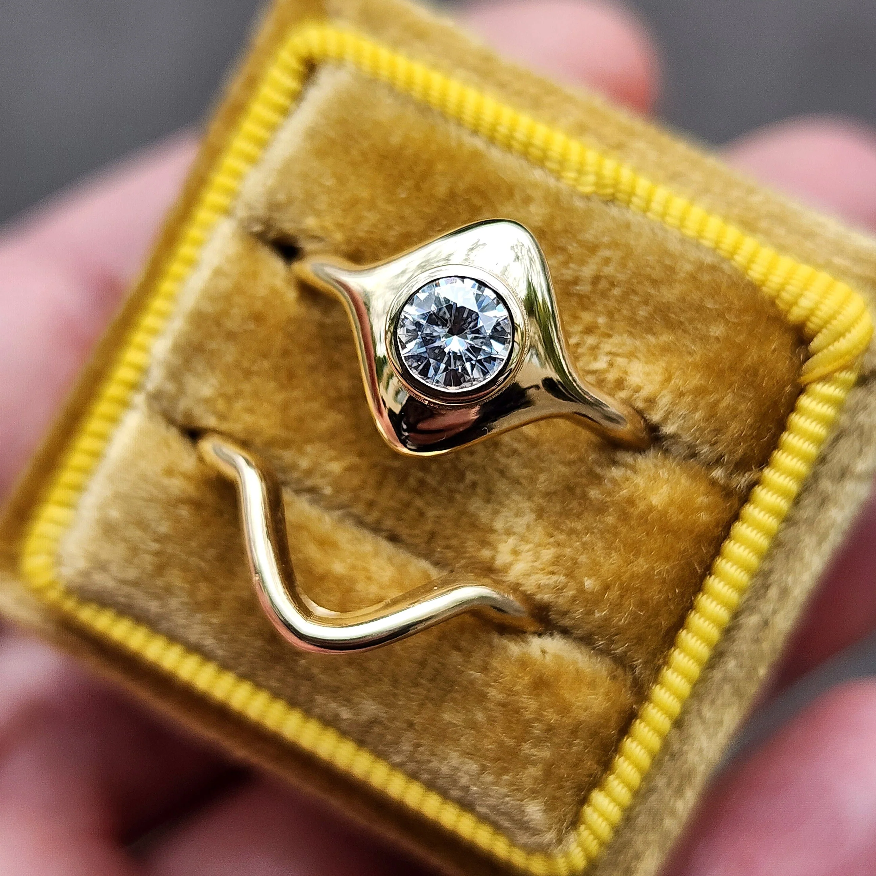 *Setting Only* Art Deco Solitaire Engagement Ring Set For Build Your Own RIng - Image 3
