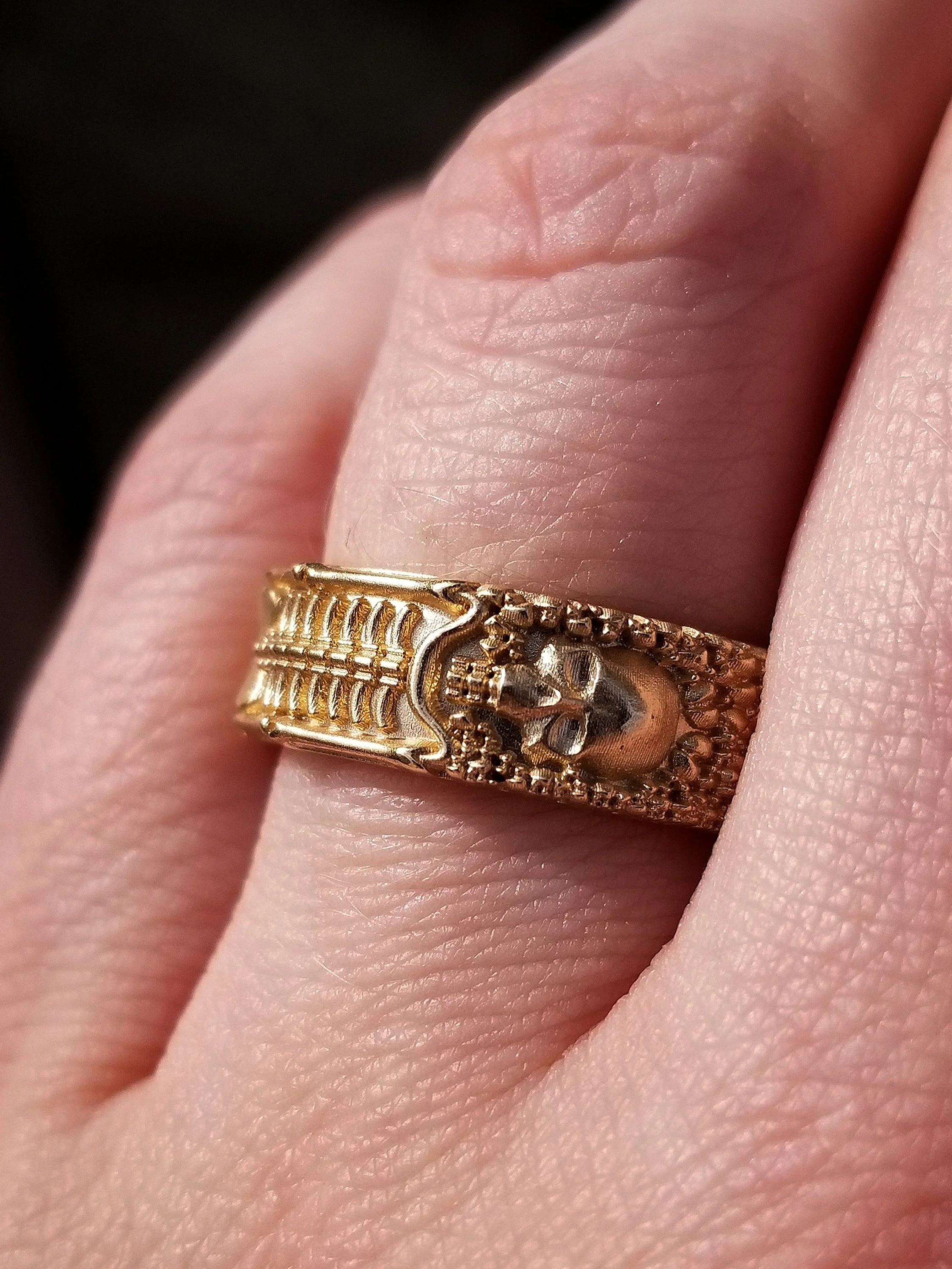 Till Death Do Us Part - Ladies Skeleton Wedding Band - 14k Gold - Image 10